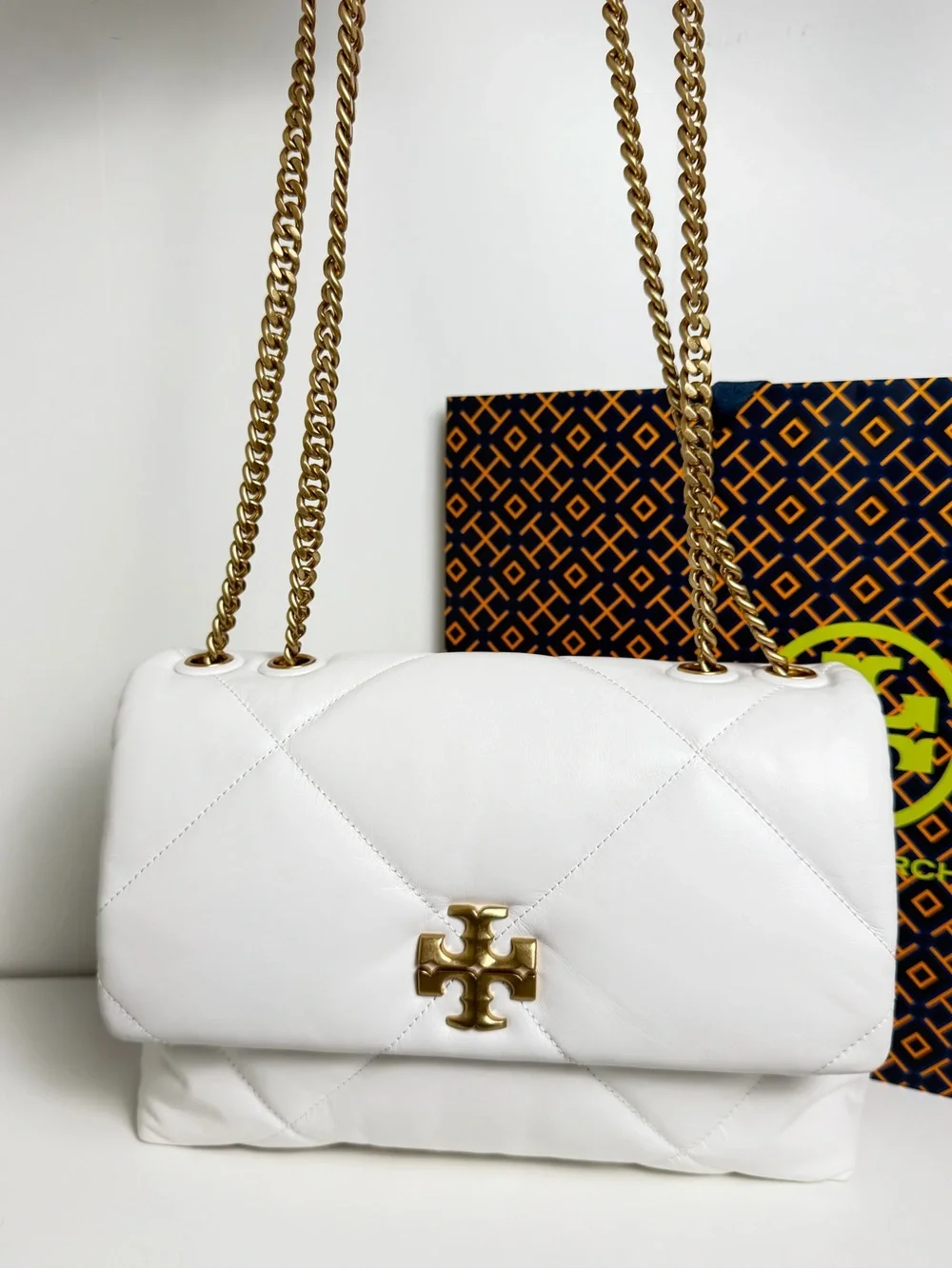 NWT Tory Burch Kira Diamond Quilt Convertible Shoulder Bag